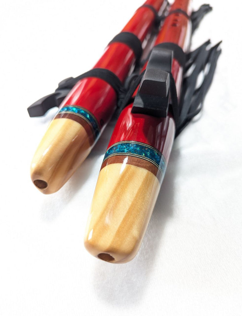 Bamboo Handcrafts - Red 7-Hole [D4] Native American-Style Flute